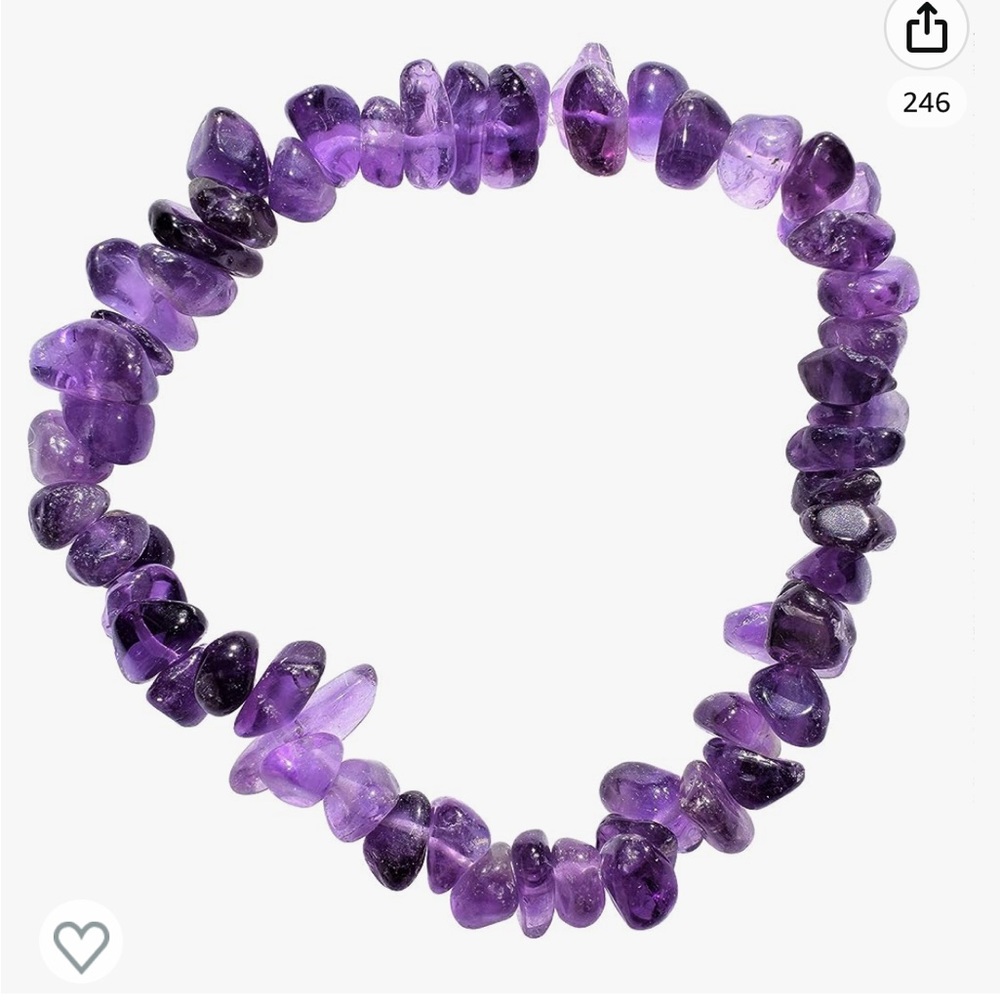 Natural Dark Amethyst Bracelet